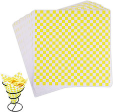 Waxed Deli Paper Sheets 12 * 12 Inch, 100 Pcs  Basket Liners for Sandwiches, Bur