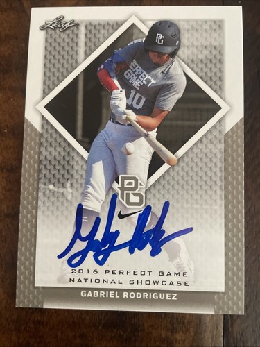 GABRIEL RODRIGUEZ 2016 LEAF "PERFECT GAME" NIKE ALL-AMERICAN RC #187 AUTO SIGNED - Picture 3 of 8