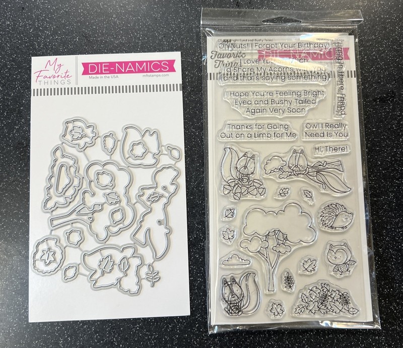 MFT Bright Eyed and Bushy Tail Clear Stamp Set and Matching Dies~New/NLA