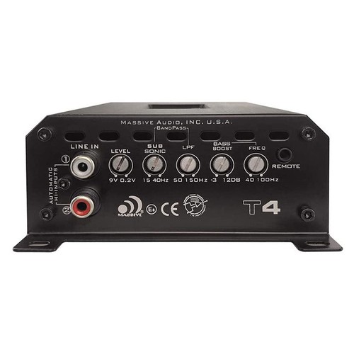 4000 Watts 1-Ohm Monoblock Stable Marine Amplifier T4 Massive Audio - Picture 6 of 8