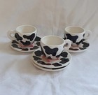 ❀ڿڰۣ❀ UDDERLEY UDDER 3 COW'S UDDER Novelty Ceramic ESPRESSO CUPS & SAUCERS