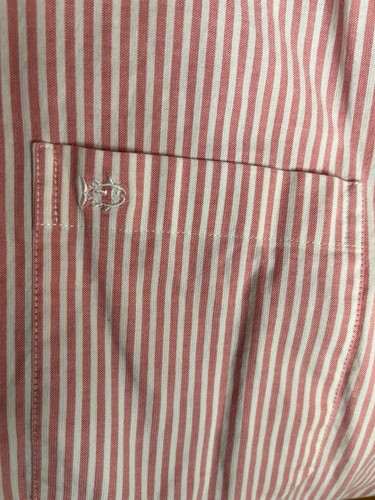 Men's Southern Tide Classic L/S Button Front Shirt Extra Large XL Pink Striped - Picture 4 of 5