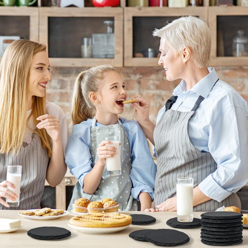 48 PCS Slate Coasters Bulk, Laser Engraving Blanks Material for Engraver, 4 I... - Foto 6 di 9