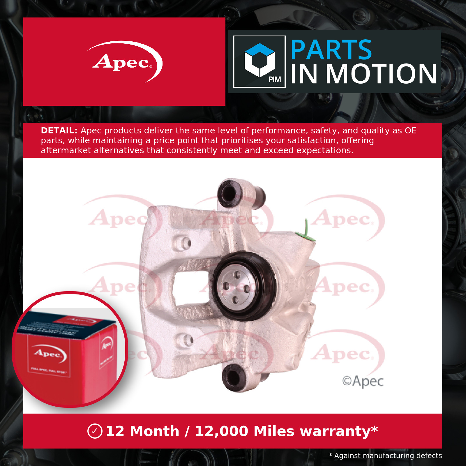 Brake Caliper RCA691N Apec 1610901080 4400V6 4400Y0 Genuine Quality Guaranteed