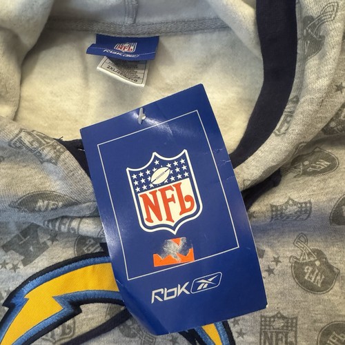 Neu mit Etikett Los Angeles Chargers Reebok NFL Fleece Hoodie Größe: XXL Herren grau - Bild 12 von 13