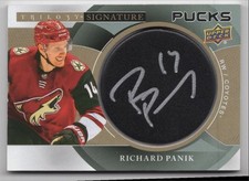 2018-19 Upper Deck Trilogy Signature Pucks Richard Panik Auto Arizona Coyotes