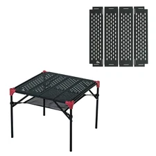 iClimb 1 Extendable Folding Table and 1 Pack Connecting Plates Bundle, Ultral...