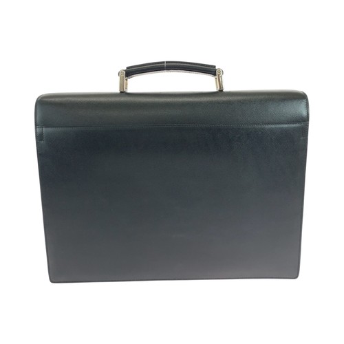 Borsa a mano PRADA Safiano logo business nero argento pelle hardware - Foto 2 di 10