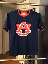 Auburn Tigers Blue Polyester Ringer Shirt Adult Large Under Armour