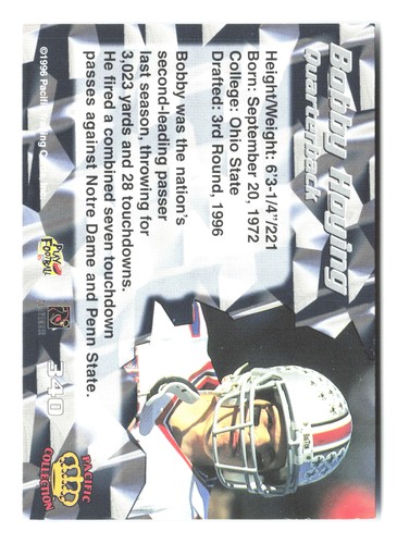 1996 Pacific #340 Bobby Hoying Blue - Bild 2 von 2