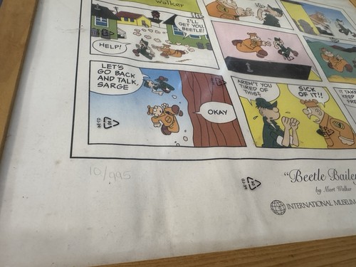 Litografia Beetle Bailey di Mort Walker - firmata e numerata con certificato di autenticità - stampa 1993 - Foto 2 di 12
