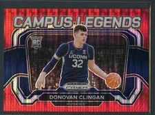 /299 Donovan Clingan 2024 Prizm Draft Picks Campus Legends Red Pulsar #9 Rookie