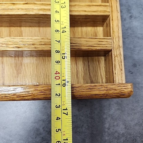 Wooden Wall Display Hanging Shelf Tray Trinket Holder 10 Rows 16.5 x 16.5 x 1.5" - Picture 10 of 15