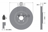 2X Bremsscheibe Pagid 55904NHC FüR VW Touareg CR7 RC8 Tfsi 4Motion Ehybrid TDI