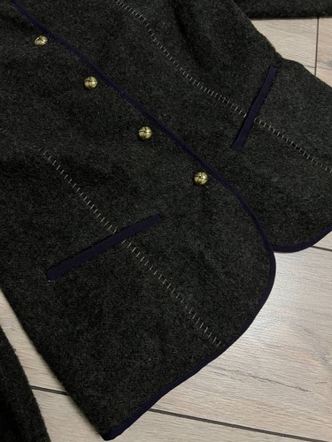 Damen Peter Unutzer Tweed Khaki Grün Wolle Loden Janker Blazer Gr. M Reitmantel - Bild 6 von 15