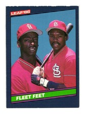 1986 Leaf #225 Fleet Feet (Willie McGee / Vince Coleman) St. Louis Cardinals