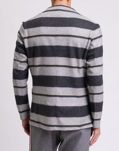 RRP €684 TMB By TOMBOLINI Blazer Jacket IT52 US42 XL Wool Blend Striped - Picture 7 of 11