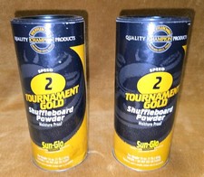 Sun Glo Twin Pack of 2 Speed Shuffleboard Powder Wax with a Shuffleboard Sweep b