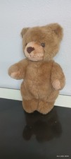 VINTAGE EDEN KOREA JOINTED TEDDY BEAR GOLD BROWN PLUSH TOY 12" SIT STAND RARE