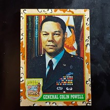 Topps Desert Storm 1991 General Colin Powell Trading Card #2 Original Vintage