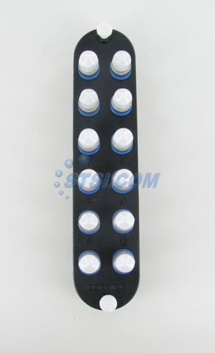 Panel de conexión Corning CCH-CP12-19T, 12 adaptadores monomodo ST Simplex OS2 ~ STSI - Imagen 4 de 5
