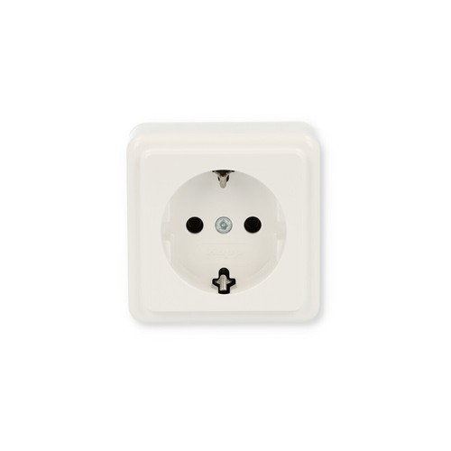 Kopp Schutzkontakt Steckdose, Arktisweiß (101802000) - Bild 2 von 12