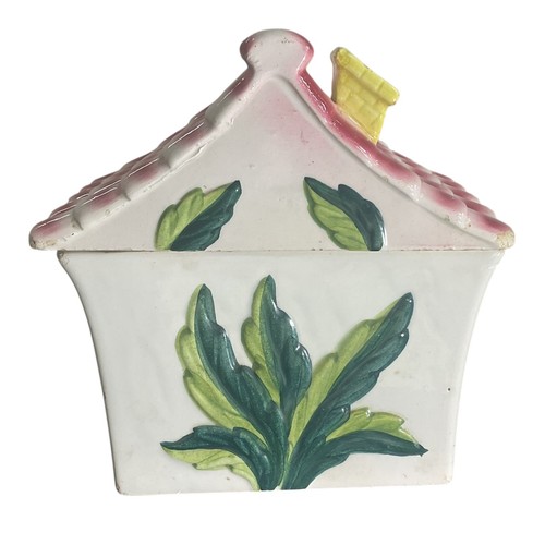 Vintage Ceramic Cottage Cookie Jar Made In Spain - Picture 5 of 17