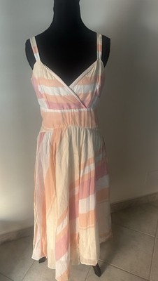Max&Co Dress SILK Size 6 orange summer XS/S
