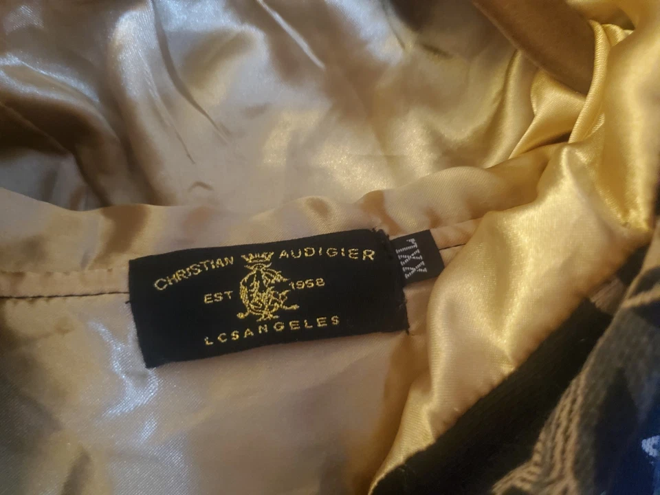 ¡EXCELENTE! Christian Audigier Sudadera con Capucha Chaqueta Calavera Bling Hip Hop XL  Foto 4 de 4