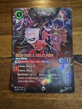Disney Lorcana Dash Parr  Violet Parr Super Siblings attack of vine Enchanted