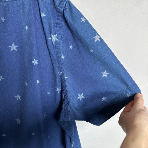 Nueva Camisa Pullover Ralph Lauren 1/2 Botón Para Hombres XL Azul Índigo Estrellas 4 de Julio - Imagen 14 de 19