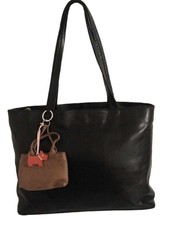 Radley Extra Large Black Leather Multicompartments Shoulder Tote Bag