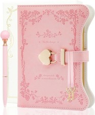 hi SCI Diary with Lock and Keys for Girls  Women, 360 Pages Rose Pink