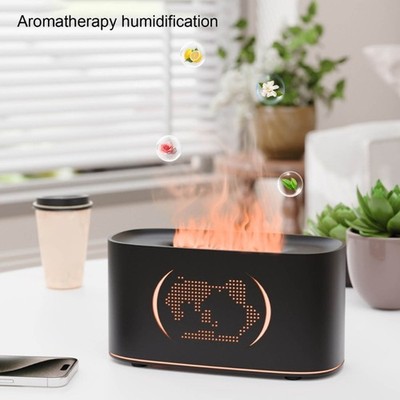 Aromatherapies Diffuser Flame Effect 160ml Water Tank Humidifier for Home Office