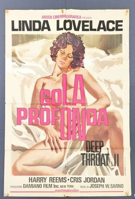 MANIFESTO poster 2F GOLA PROFONDA SIMEONI LINDA LOVELACE DEEP THROAT II  H82