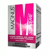 magnus supreme box with 30 packets 0.28 oz (8g) each free ship