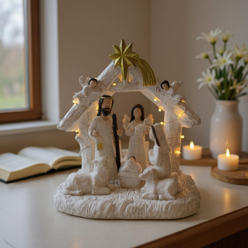 Set Natività da Interno– Presepe con Mangiatoia, Presepe Natalizio e Statuina - Foto 4 di 9