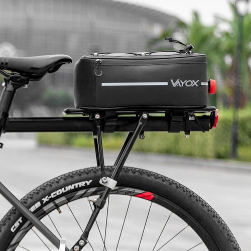 Fahrradtasche für Gepäckträger 8L Vayox Schutztasche Tasche Schwarz - Bild 10 von 15