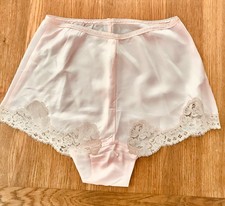 Vintage French Knickers by Helen Stuart 1972 Soft Pink and Ecru Lace Size WX