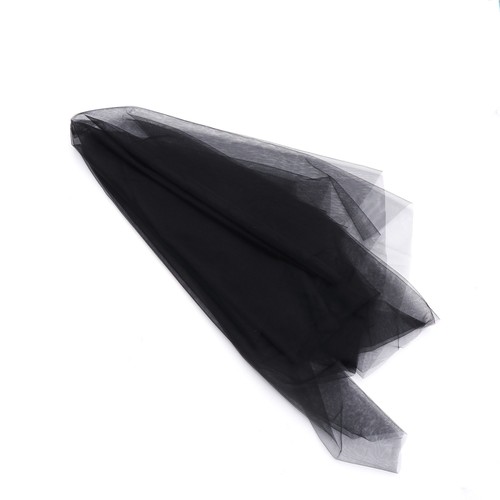 Wedding Veil Costume Simple Women's Tulle Headpieces Black for Photography - Picture 9 of 12