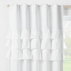 Pillowfort 42" x 95" Ruffle Kids' Blackout Window Curtain Panel White*
