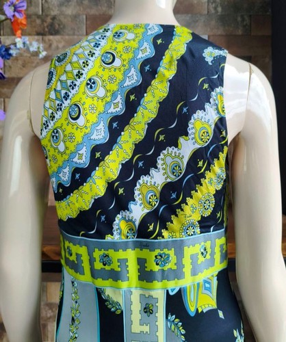 Emilio Pucci Authentic SS 2011 Vintage Long Dress With Designer Pattern 46IT - Picture 10 of 19