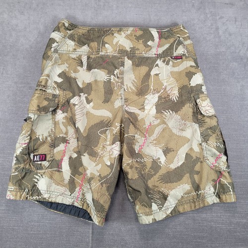 Pantalones Cortos American Eagle Y2K Para Hombres Camuflados Carga Board Shorts AE77 Azul Gorp Talla 30 - Imagen 7 de 8