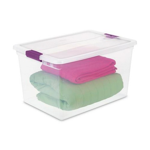 Sterilite 66 Quart Latch Lid Tote, 6 Pack, and 27 Quart Latch Lid Tote, 6 Pack - Picture 6 of 11