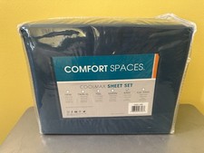 Comfort Spaces Blue King Lenzuola di Raffreddamento, Coolmax, Soft Set di 4 Pezzi