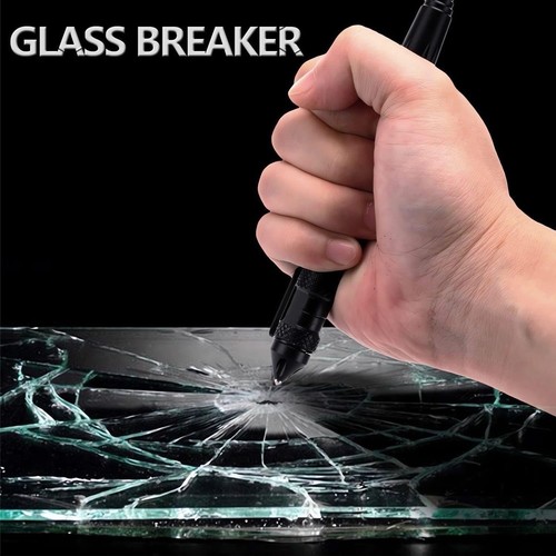1 pcs Tactical Pen Aluminum Self Defense with Glass Breaker Pen Write Black Pen - Bild 3 von 8