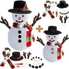 Snowman Kit, 2Pack Christmas Snowman Decorating Making Kit Outdoor Fun Christ...