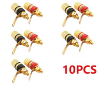 10Pcs 4mm Banana Plug Socket Connector Amplifier Speaker Terminal Binding Post