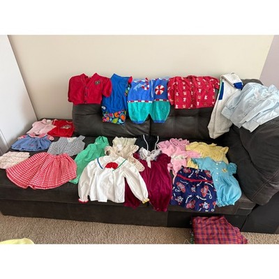Vintage Baby Kids Clothing Reseller 50+ Bundle Mixed Lot Dresses Rompers Knits