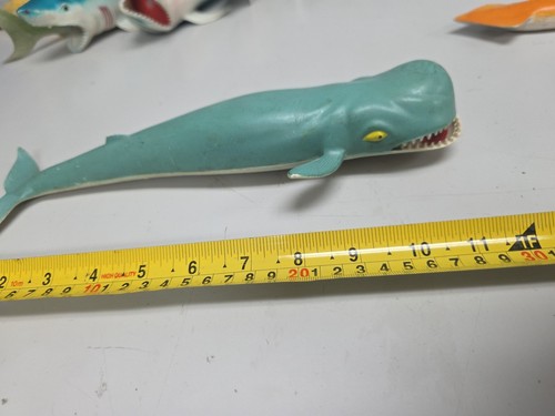 Vintage Lot Of 8 Toy Shark, Squid, Octopus, Dolphin, Whale Plastic/Rubber Large - Picture 12 of 18